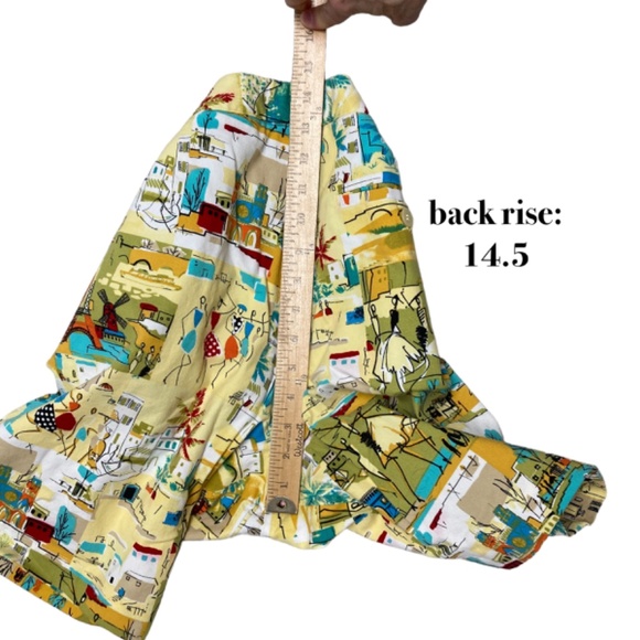 shorts small cotton festive colorful Bermuda flat front - Picture 5 of 13